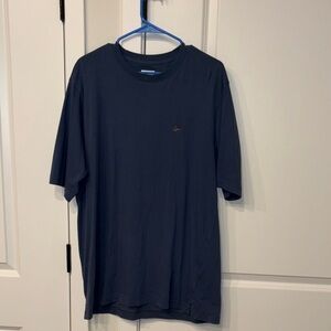 Men's Greg Norman Navy Blue Shark embroidered shirt